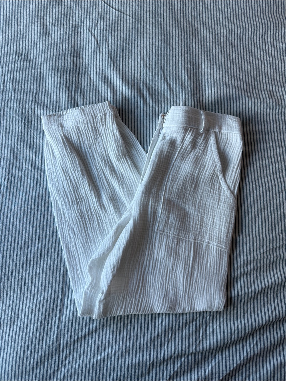 Women’s White Lightweight Gauze Pants